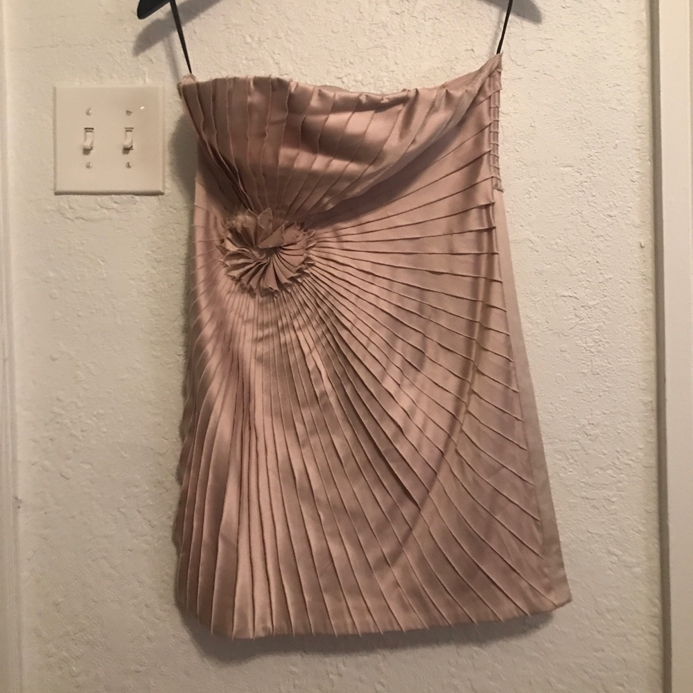 Short, champagne, boutique dress
